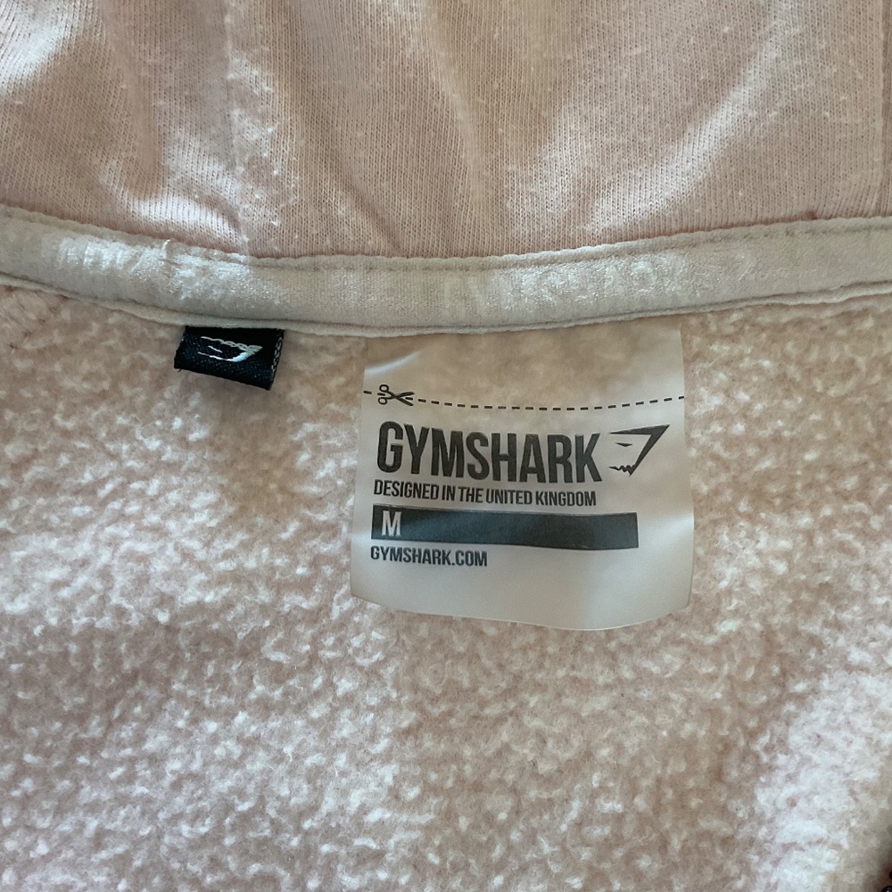 Gymshark Womens Sz M Training Fleece Cropped Hoodie Pink Half Zip Gorpcore - Picture 4 of 7